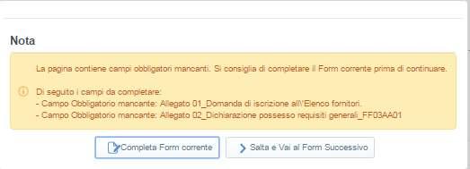 Page 23/27 Cliccare MODIFICA per poter avviare la revisione o il completamento dei dati. Cliccare poi su SALVA in alto a destra per memorizzare i dati inseriti.