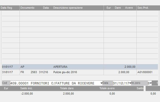 I conti Fornitori c/fatture da ricevere e Clienti c/fatture da emettere non necessitano