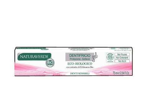 WHITENING FORMULA ECO-FRIENDLY ORGANIC with organic echinacea extracts and baking soda for whiter teeth no fluorine - no dyes - no SLS  3813 DENTIFRICIO GEL