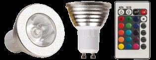 SPOTGU10RGB3W AC100-240V 3 295 36 Lampade LED a bulbo RGB E27 E una Lampada