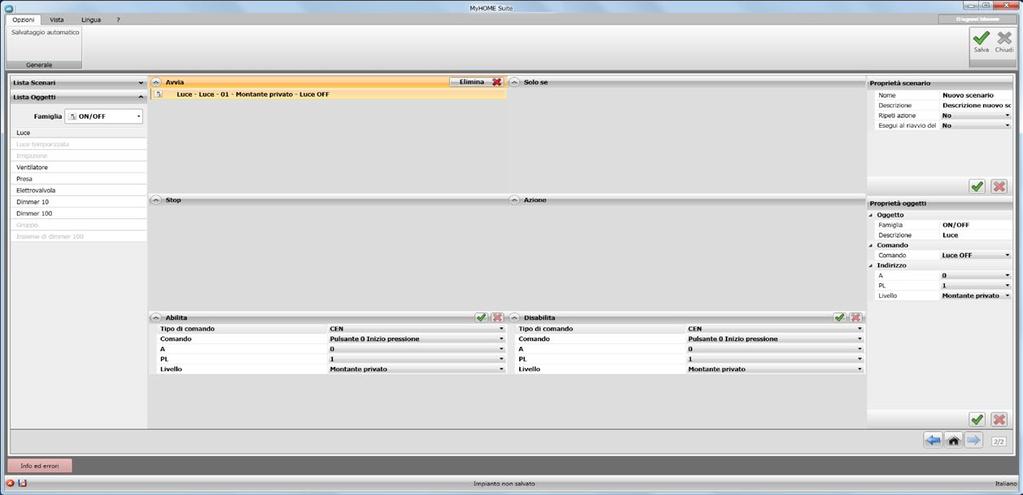 MH0 6 6. Configura inoltre i parametri relativi allo scenario 4. Nome: inserisci il nome dello scenario. Descrizione: inserisci una descrizione per lo scenario.