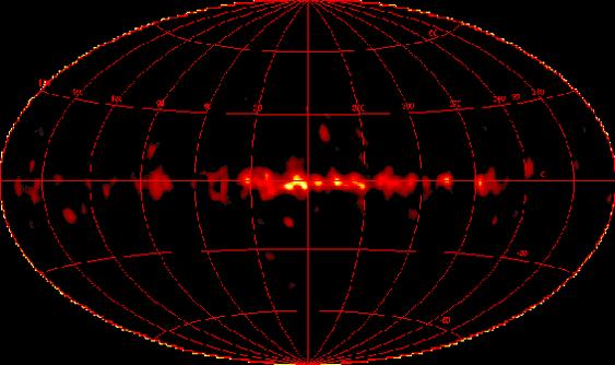 Mappa del 26 Al nella galassia Gli eventi esplosivi di supernovae e novae sono i luoghi primari di nucleosintesi.