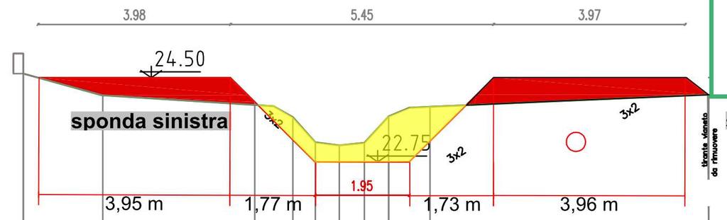 L intervento sarà infine completato dalla messa a dimora di una fascia riparia in sinistra idrografica, come meglio descritto al Par. Incremento della dotazione arboreo-arbustiva del canale.