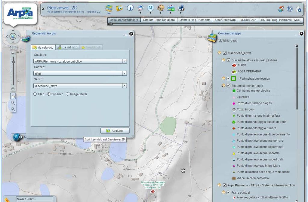 Accesso ai dati con Accesso Client ai GIS datiweb