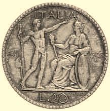 20 Lire 1928 A VI 
