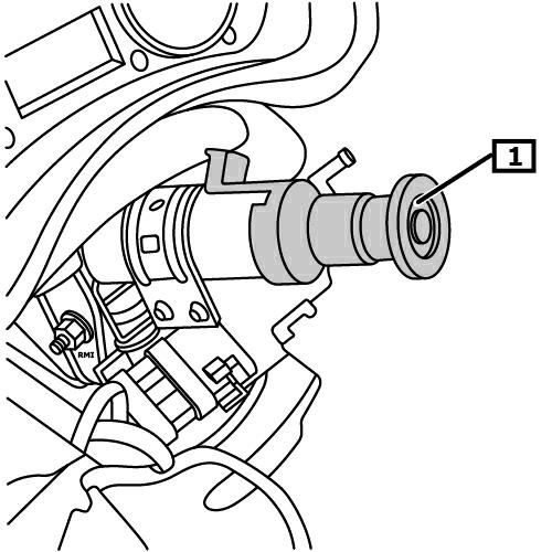 Montare l'utensile di bloccaggio per il piantone dello sterzo.