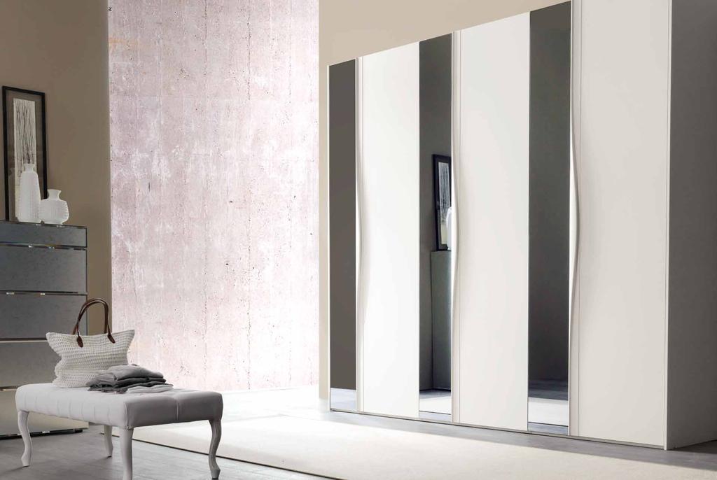 armadio/wardrobe WAVE struttura/structure: neve opaco frontale/frontal door: neve