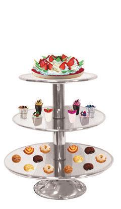 22 2 piani Cake stand in stainless steel 30294A