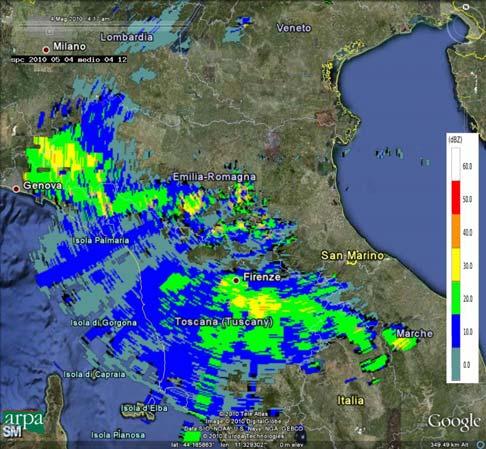 nella Regione il giorno 4 a partire da sud ovest, interessando,