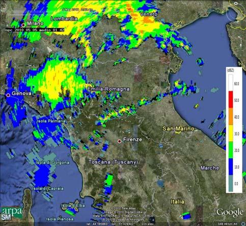 A questo punto sopraggiunge una squall line di vaste dimensioni e notevole