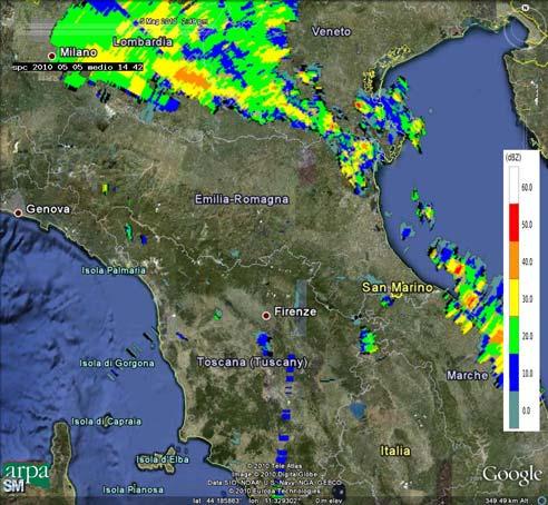 Cumulate di precipitazione dal 04/05/2010 al 05/05/2010 - dati non validati PREC(mm) NOME STAZIONE