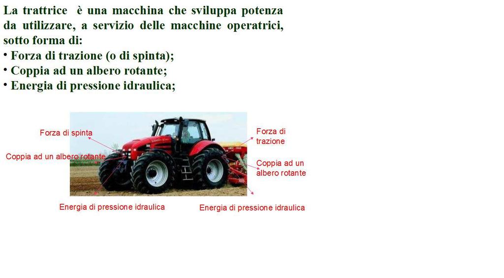 LA TRASMISSIONE DEL MOTO ALLE MACCHINE OPERATRICI COLLEGATE ALLA TRATTRICE AVVIENE TRAMITE LA PRESA DI