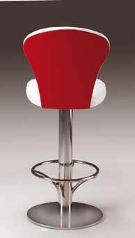 Swivel stool with steel base.