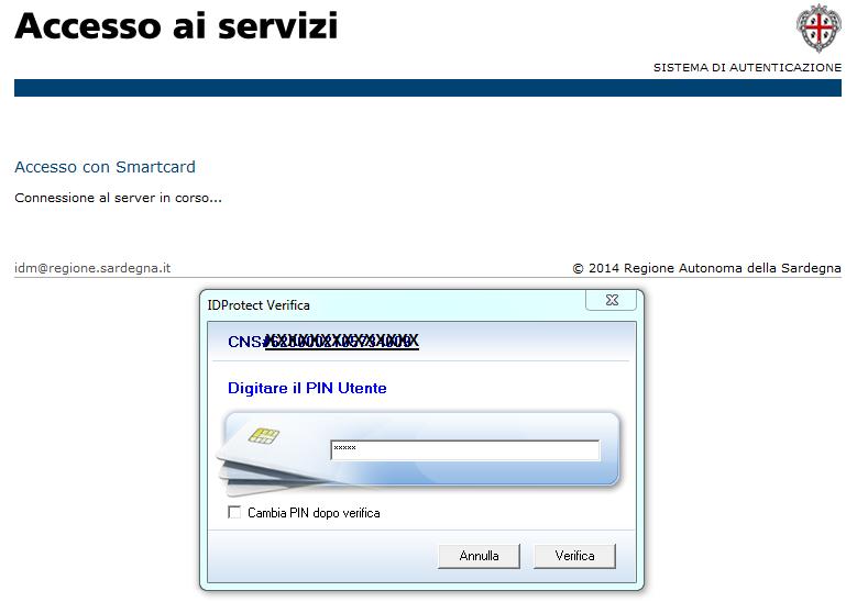 Tramite le due procedure sopra indicate, si avrà accesso al sistema di autenticazione regionale (Accesso ai