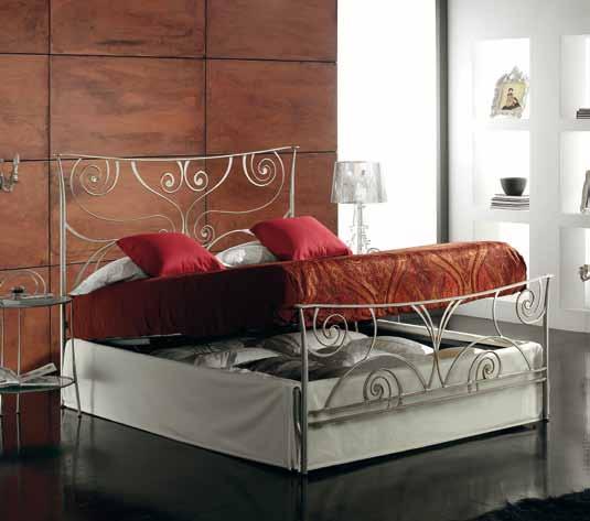 Hand-forged solid iron double bed.