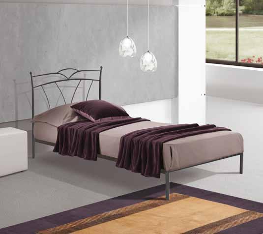 -5% Lucrezia art. SB413/2 100x200x111(40) Versione giroletto completo di doghe. Staves included on low footboard version.