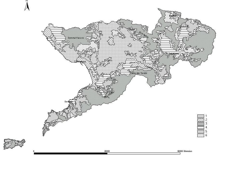 aree agricole aree urbane e industriali colture permanenti boschi e cespuglieti sistemi coltivi