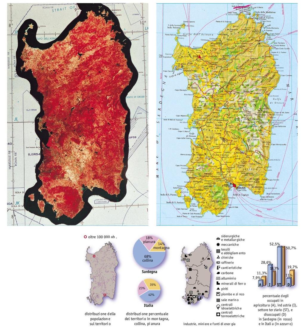 I globi e le carte geografiche La Sardegna in una immagine