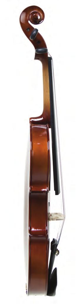 Violin VM 10S Available: vm10s12 vm 10s34 Vm 10s44 Plus Tavola abete, filetto disegnato, no sgusciatura Fondo e fasce in acero laminato, no sgusciatura filetto disegnato Verniciatura sintetica