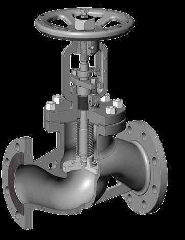 Valvole a flusso avviato a vite esterna con soffietto esenti manutenzione PN 40 DISPONIBILE IN: art. 346 PN40 acciaio al carbonio GP240 GH+N (1.0619) RAL 7001 art.