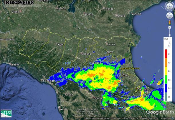 Subito seguito da altre intense celle che, sempre in analogo movimento verso sud-sud/est,