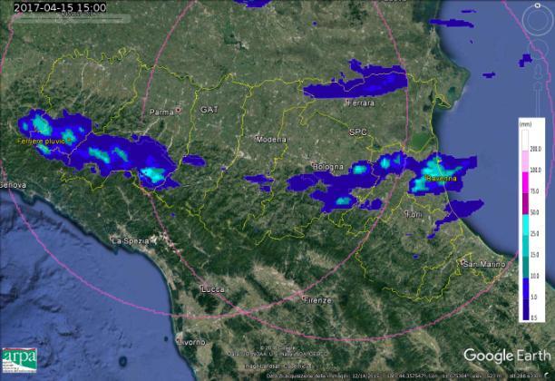 registrato precipitazioni superiori ai 15 mm.