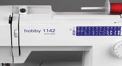 Funzionamento della hobby 1142 1:9 G F H I F In latura della macchina per cucire Spegnere l interruttore principale.