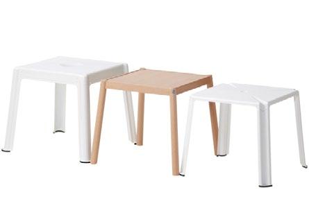 IKEA PS 2012 set 3 tavolini cm 50x50 bianco/faggio Prezzo
