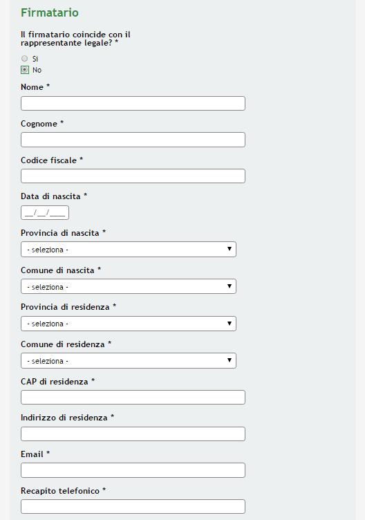 Indicare la Tipologia di Soggetto Richiedente tra le seguenti voci proposte: ASST con sede in Lombardia IRCCS pubblico con sede in