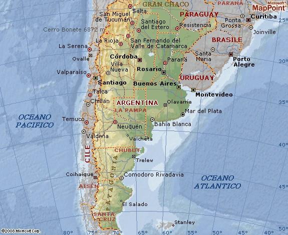 Argentina L'Argentina, ufficialmente Repubblica Argentina è situata nella parte meridionale del Sud America.