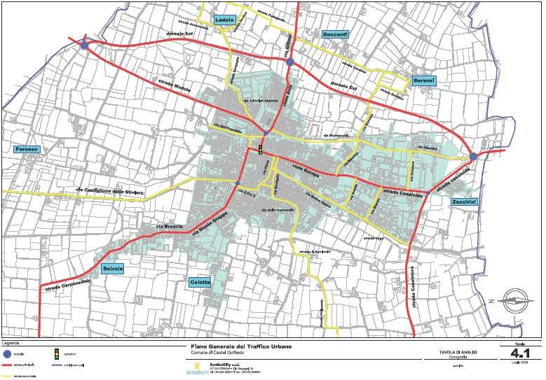 Nell anno 2006-2007 il Comune di Castel Goffredo si è dotato di un Piano Generale del Traffico Urbano (PGTU), che ha verificato la dotazione infrastrutturale