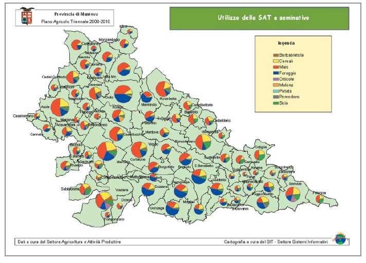 La Superficie Agraria Utilizzata (SAU) è pari al 75% della superficie territoriale totale della provincia.