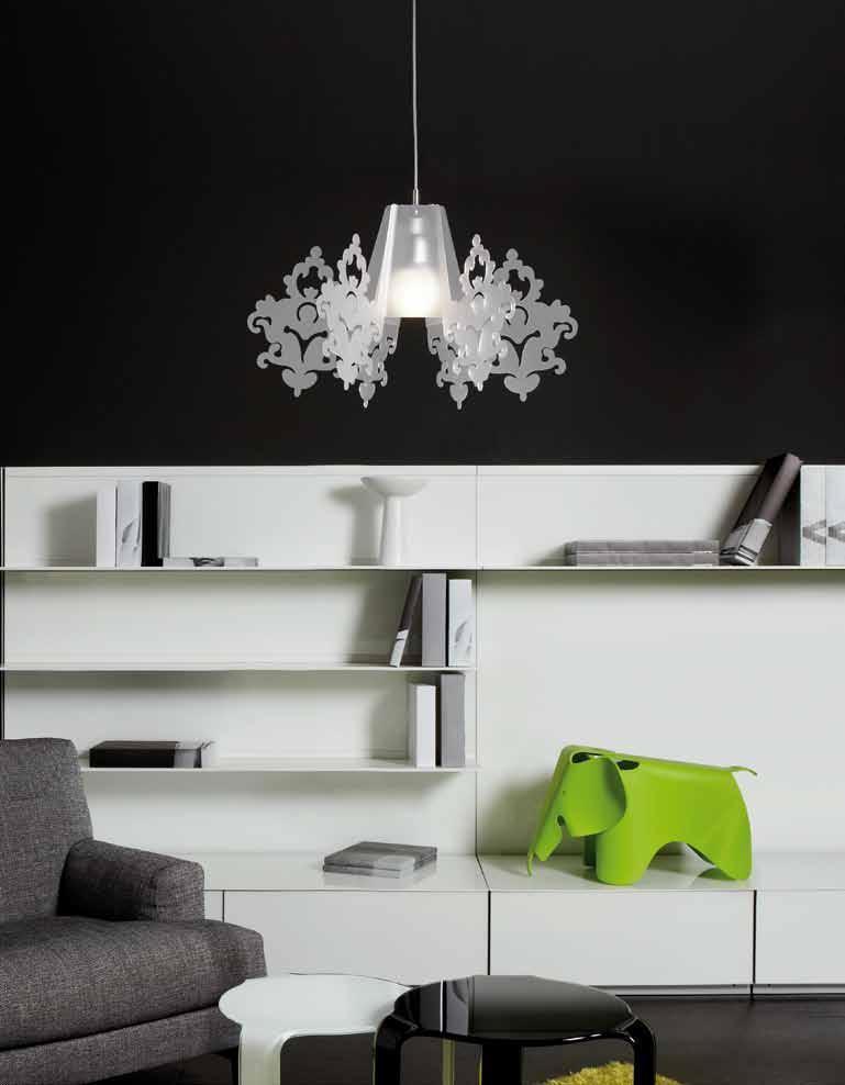 Basic amarilli Lampade in metacrilato con particolari in metallo cromato. Disponibile nei seguenti colori: e-flash, spectrall, bianco satinato, rosso, trasparente, cromolite e oro.