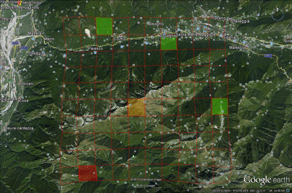 Particella 32T MS50 - Verbano-Cusio-Ossola Sforzo di ricerca > 6 ore Nr di specie rilevate = 32 Specie Airone cenerino Aquila reale Cincia alpestre Cincia bigia