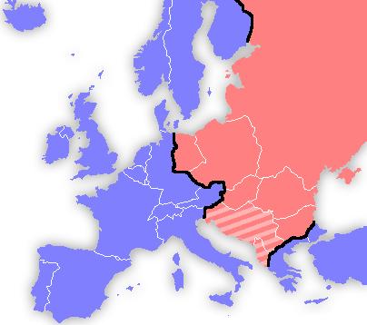 L EUROPA DIVISA: Europa orientale sotto il controllo dell URSS con un regime