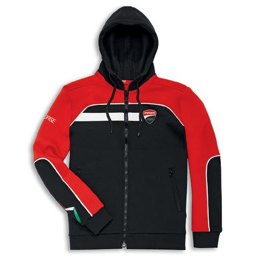 Ducati Corse Speed Giubbino in pile / Fleece jacket 98769496 100% Poliestere / 100% Polyester Grammatura: 330 gr/mq / Grammage: 330 gsm Ducati Corse Speed Felpa con cappuccio / Hooded sweatshirt