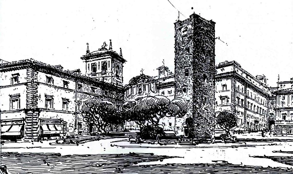 Quartiere del Rinascimento, Roma 1913-18 Piazza di Tor Sanguigna, veduta