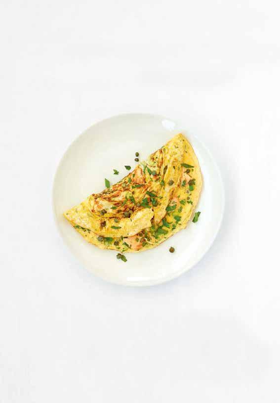 15 minuti Questa omelette, ricca di grassi buoni, aiuta a rinforzare il sistema immunitario e favorisce la salute cerebrale.