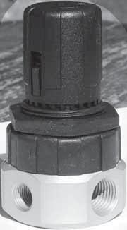 mini-regolatore di pressione mini pressure regulator Regolatore a pistone con valvola di scarico sovrapressione (relieving) Piston-type pressure regulator with relieving Autocompensazione durante la