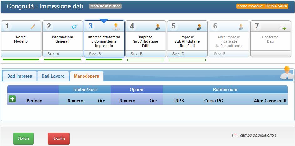 Il campo Contratto stipulato con viene proposto in automatico riportando il committente inserito nelle informazioni generali.