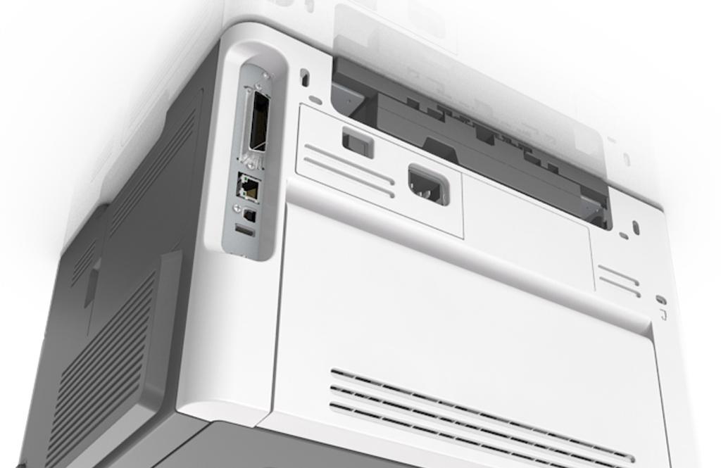 Uso di MS510dn e MS610dn 35 Accertarsi che: Il simbolo sul cavo coincida con il simbolo USB sulla stampante Il cavo parallelo appropriato con la porta parallela Il cavo Ethernet appropriato con la