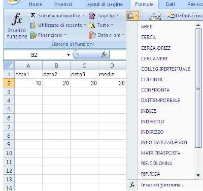 Scheda Formule Contiene tutte le categorie