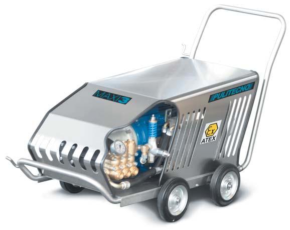 43 INDUSTRIL LINE OLD WTER H.P. LENER IDROPULITRIE D QU FREDD MXI Industrial cold water high pressure washer: top efficiency for industrial use, in explosionproof areas.