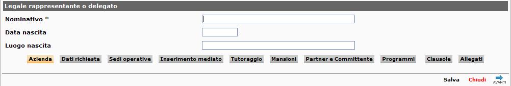 7 Richiesta di convenzione NOTA IMPORTANTE: Nel caso non fosse presente su SINTESI il prospetto informativo dell azienda, i dati non vengono recuperati, è necessario quindi procedere al caricamento