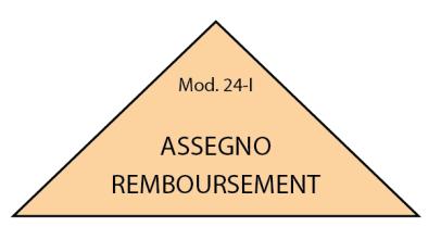 Figura d Il triangolo che indica il servizio accessorio di contrassegno deve essere, di colore fondo arancione (pantone di riferimento 156U) con scritte nere (pantone di riferimento 433U).