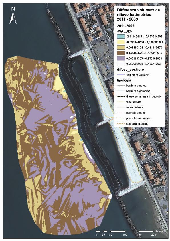 INTERVENTI ATTUATI Incidenza ambientale in fase attuativa dell intervento Previsione sull impiego dei materiali Scogli di 1 cat. marittima (adeguamento scogliera) 37.000 mc 65.