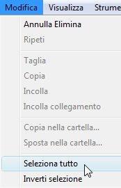 1 - Posiziona il puntatore a fianco del primo file da selezionare 2 - clicca e tieni premuto il pulsante del mouse 3 - mantenendo premuto il pulsante, sposta il puntatore in modo da tracciare un