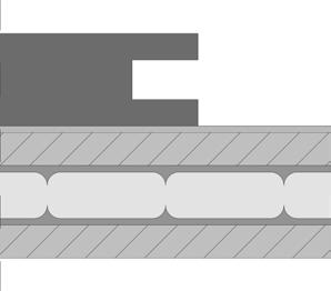 di alcun intervento dopo la posa. Posa flottante (fig.3) Le quadrotte sono posate su materassino isolante con un sottile strato di colla bicomponente in corrispondenza degli incastri.