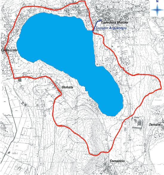 LAGO DI MONATE Latitudine ( N): 45 47 Longitudine ( E): 08 39 Altitudine (m 