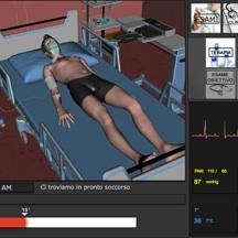 Ricostruzione 3D dello Scenario Clinico La ricostruzione 3D include un paziente animato e